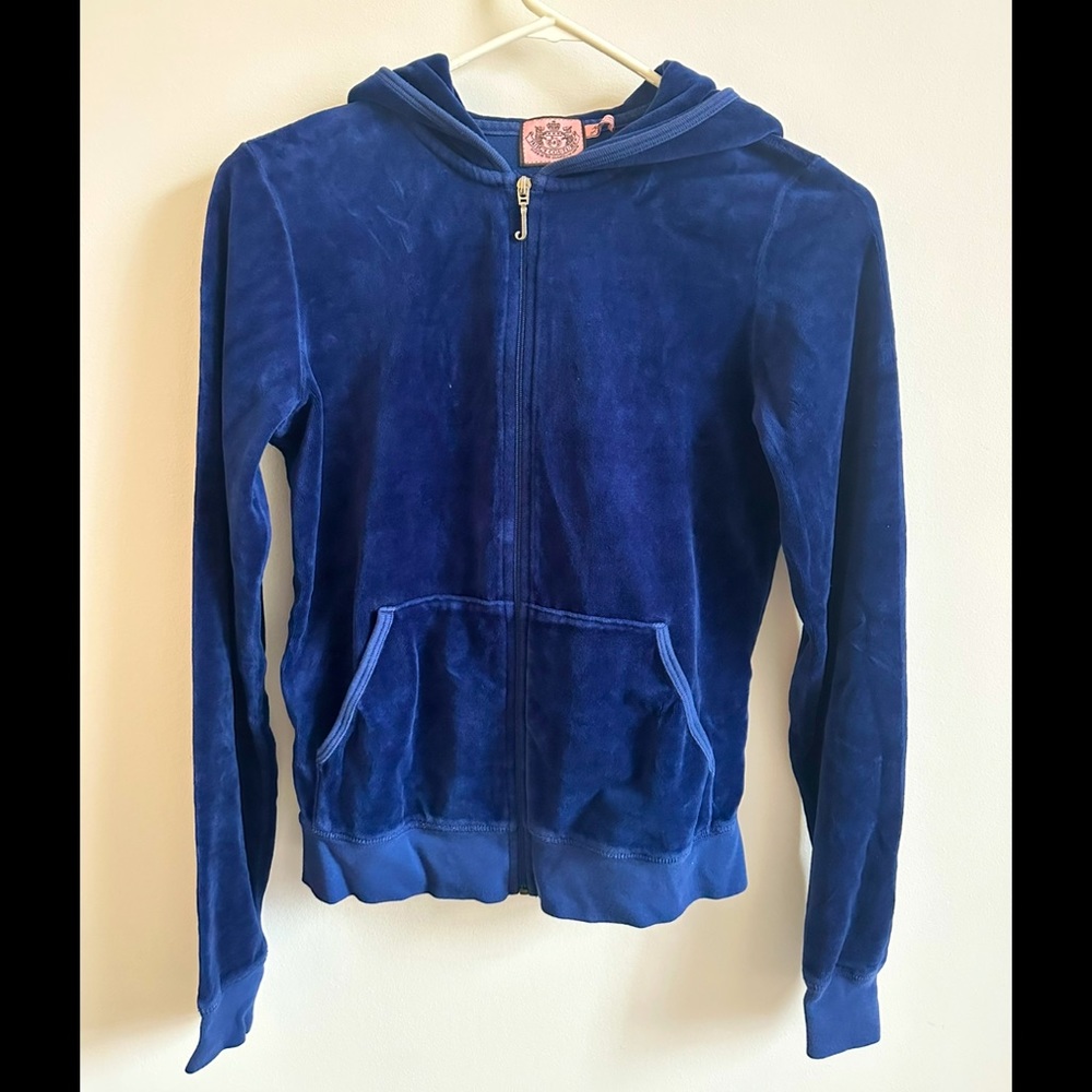 Juicy Couture Blue Velour Hoodie